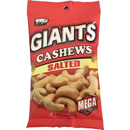 GIANT SNACK Giants Cashew Salted 4 oz., PK8 61510